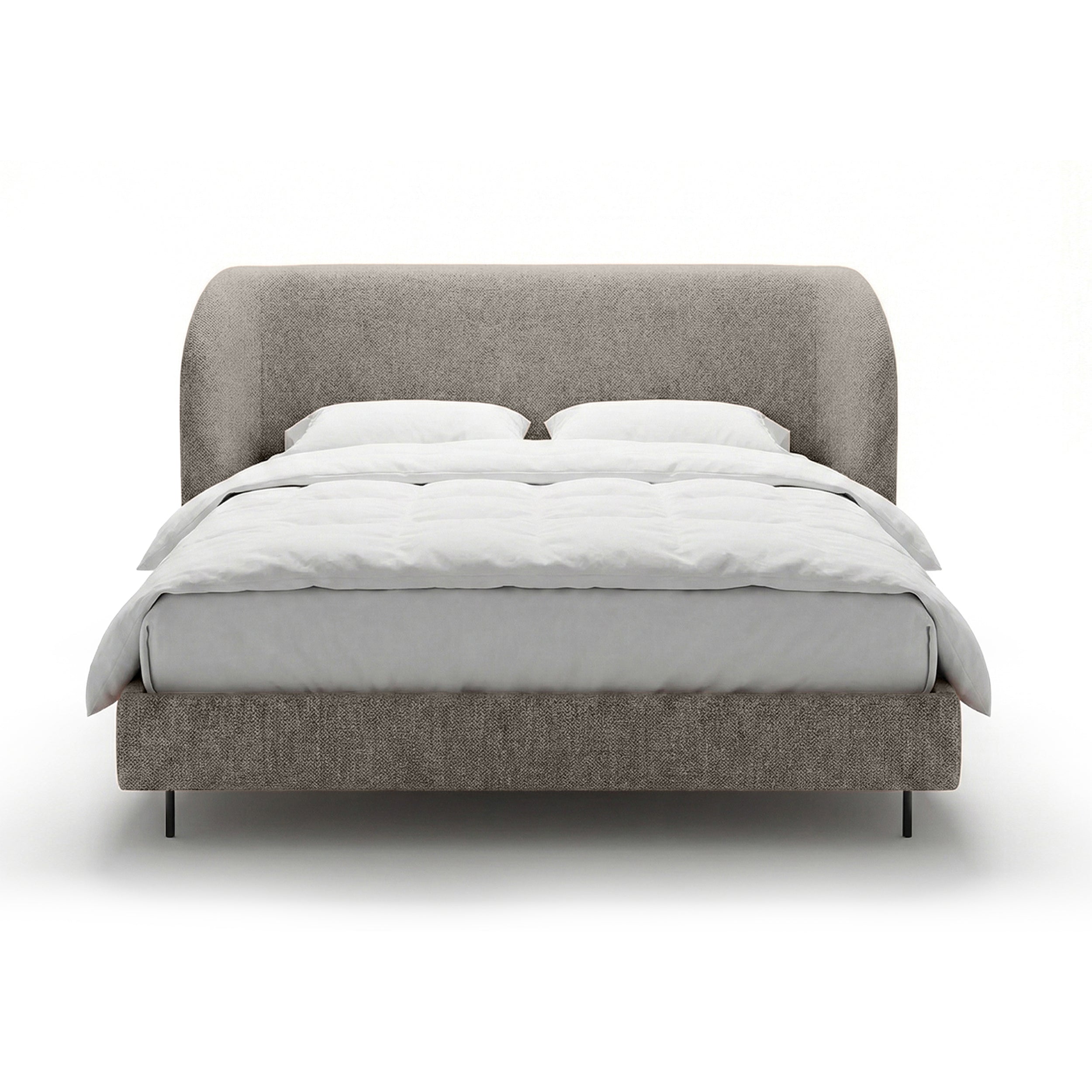 Polsterbett mit glattem Kopfteil im minimalistischen Stil | Dorida