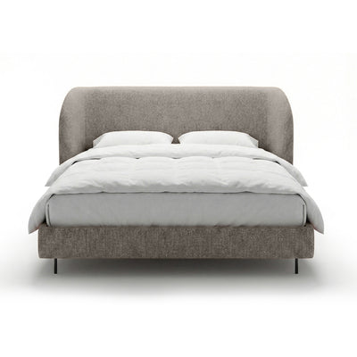 Polsterbett mit glattem Kopfteil im minimalistischen Stil | Dorida