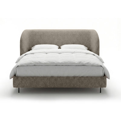 Polsterbett mit glattem Kopfteil im minimalistischen Stil | Dorida