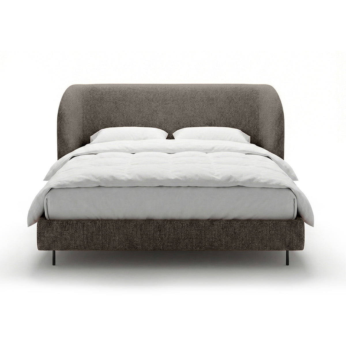 Polsterbett mit glattem Kopfteil im minimalistischen Stil | Dorida