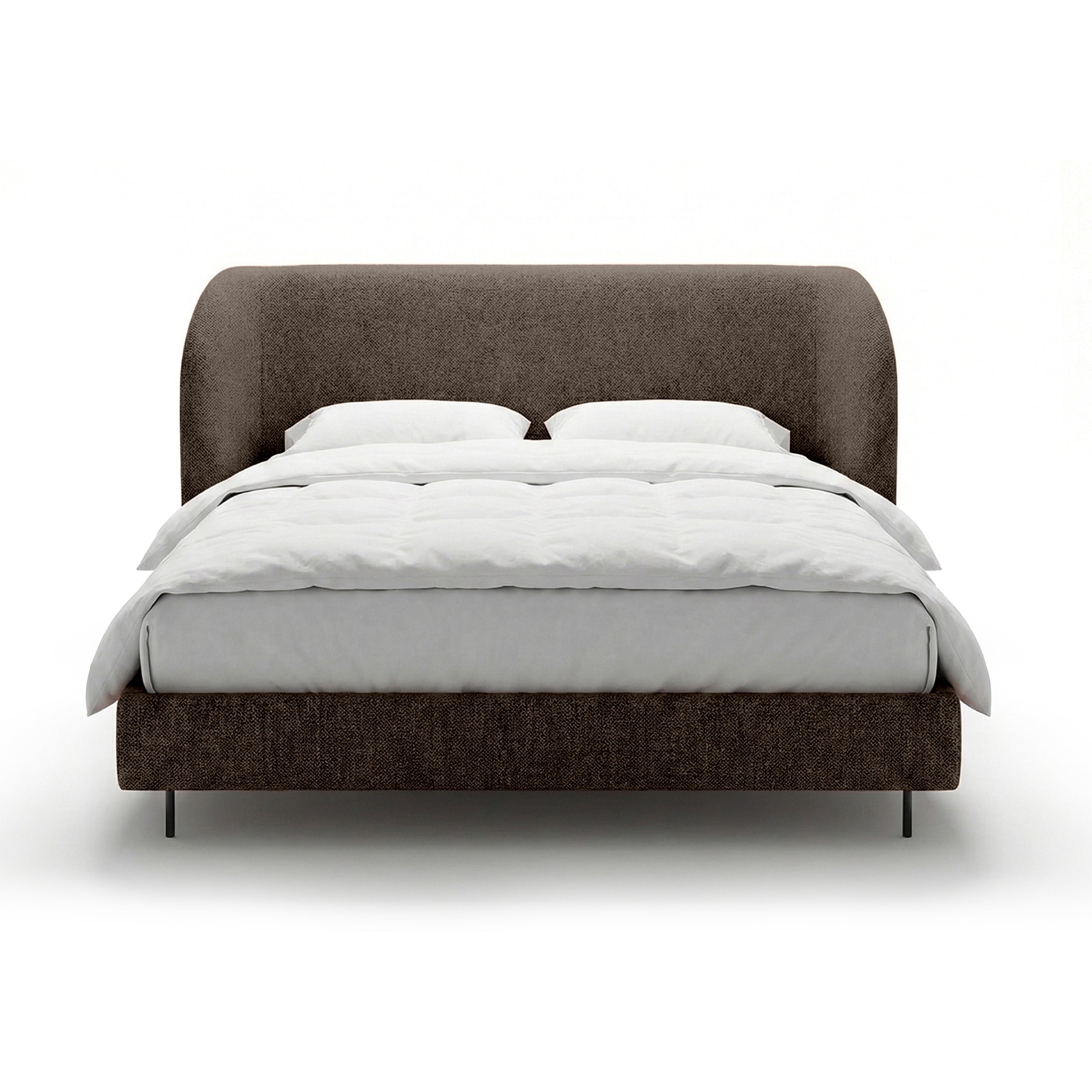 Polsterbett mit glattem Kopfteil im minimalistischen Stil | Dorida