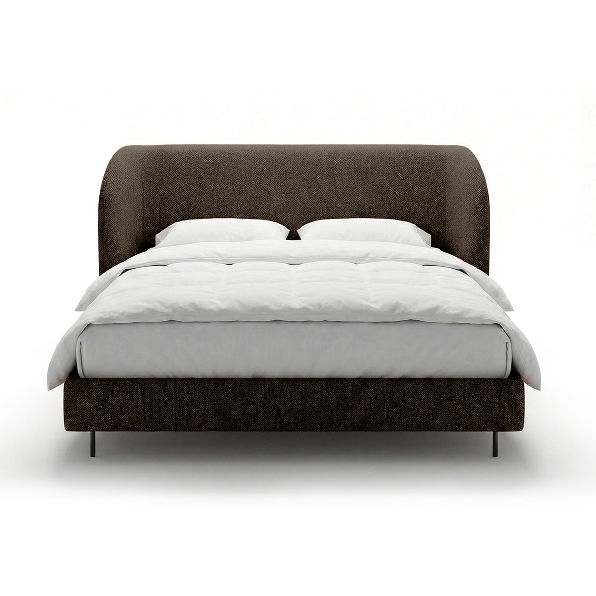 Polsterbett mit glattem Kopfteil im minimalistischen Stil | Dorida