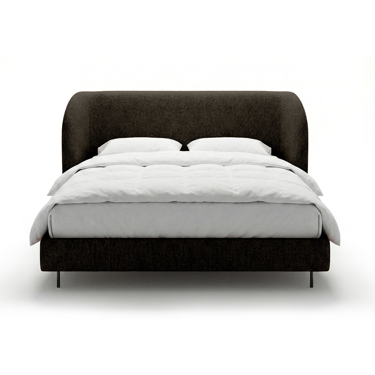 Polsterbett mit glattem Kopfteil im minimalistischen Stil | Dorida