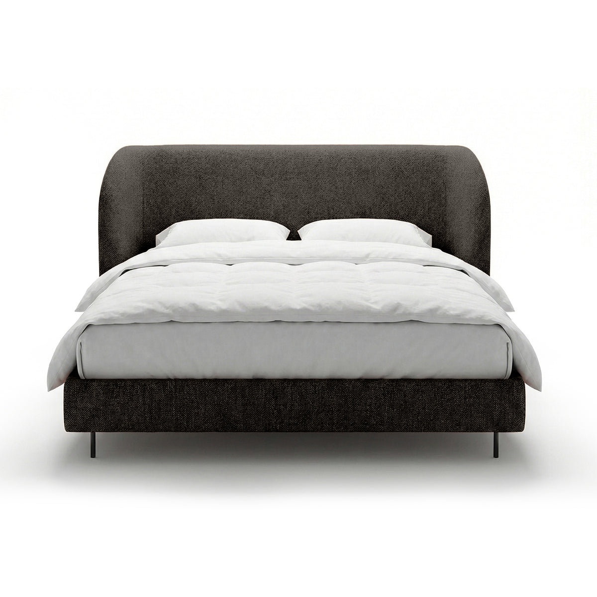 Polsterbett mit glattem Kopfteil im minimalistischen Stil | Dorida