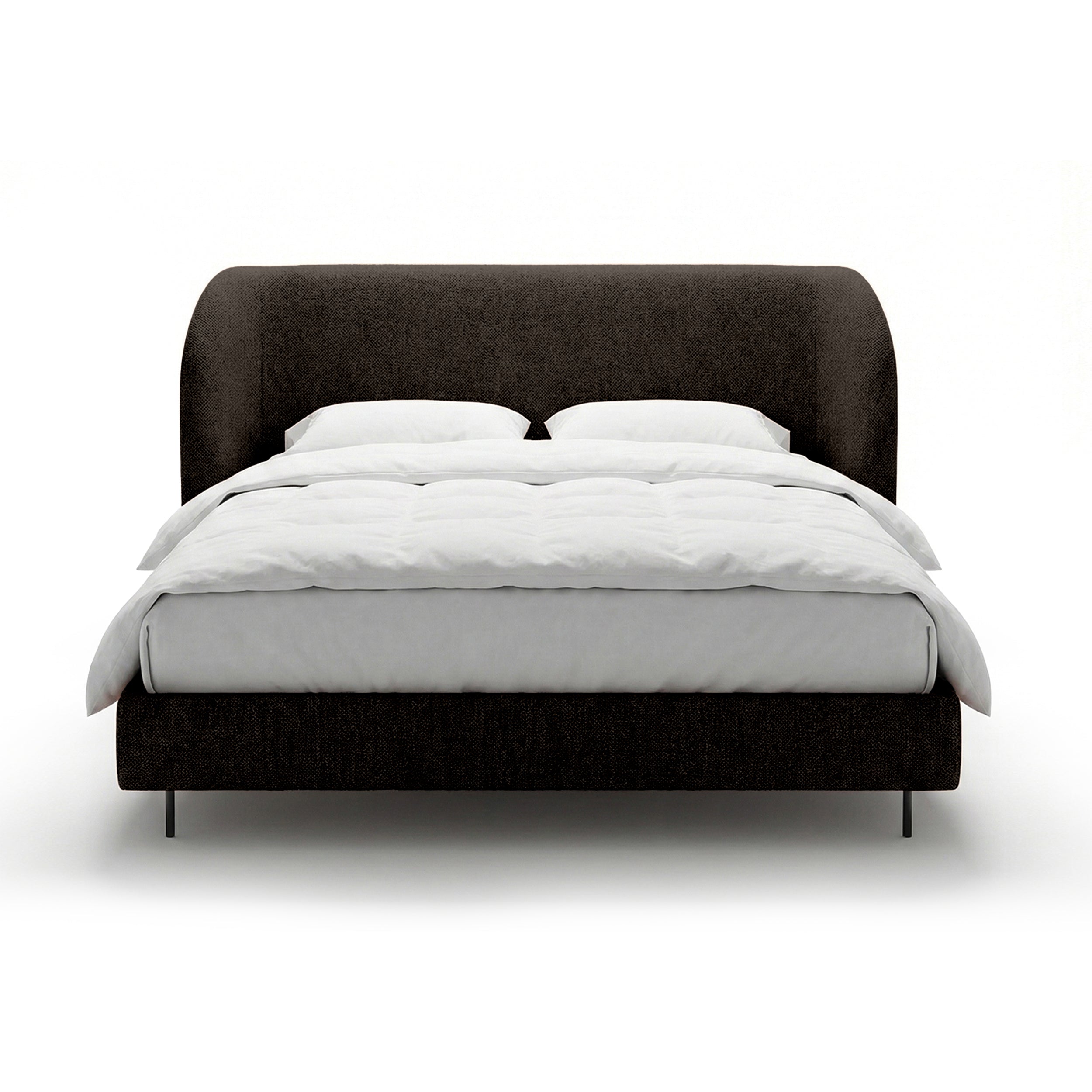 Polsterbett mit glattem Kopfteil im minimalistischen Stil | Dorida