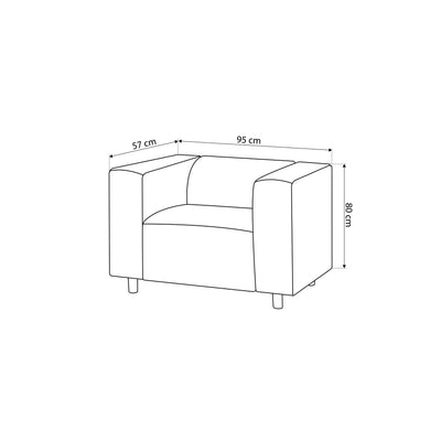 Sessel 95 cm zum Entspannen im skandinavischen Stil | July