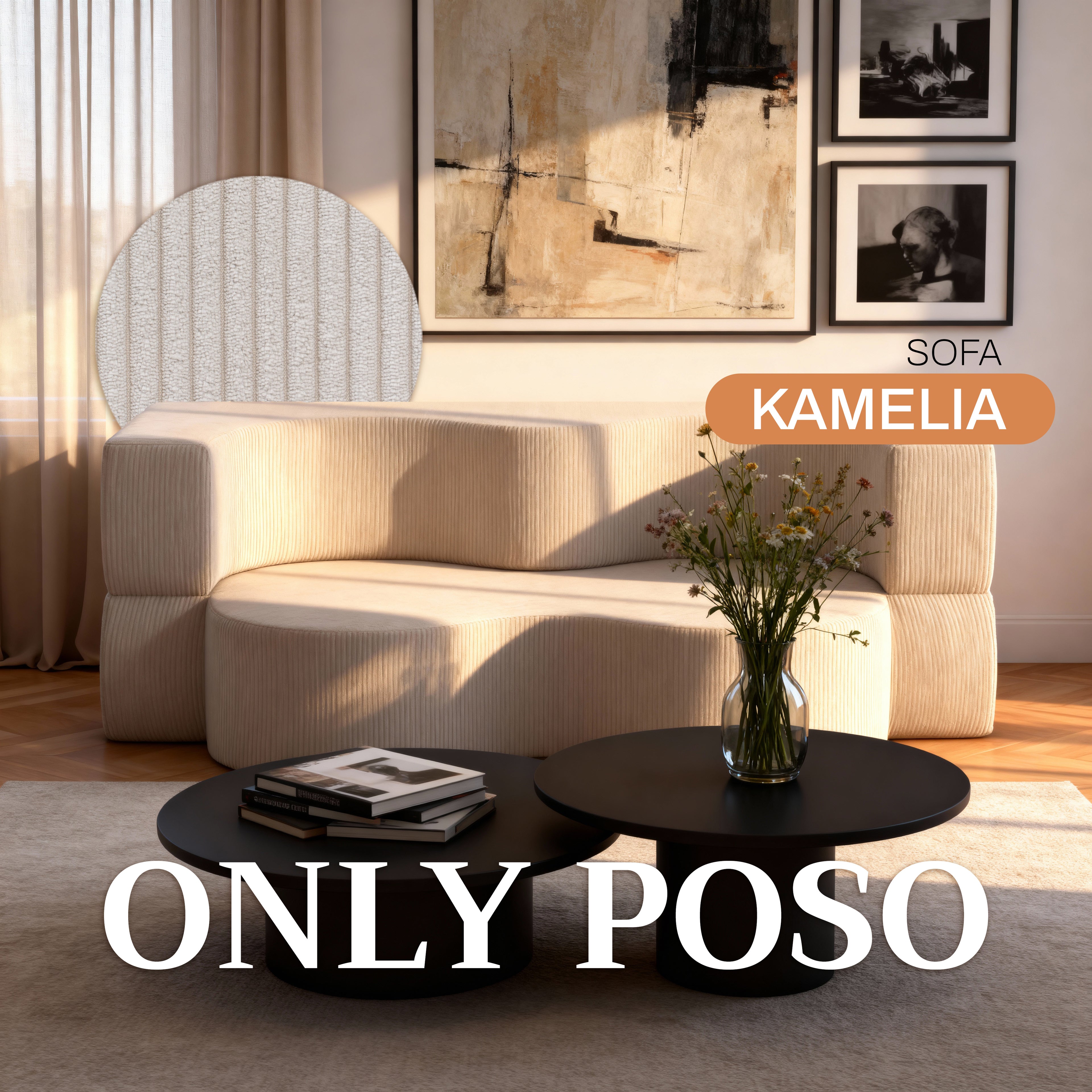 Próbnik tkanin Sztruks Szary Bambus