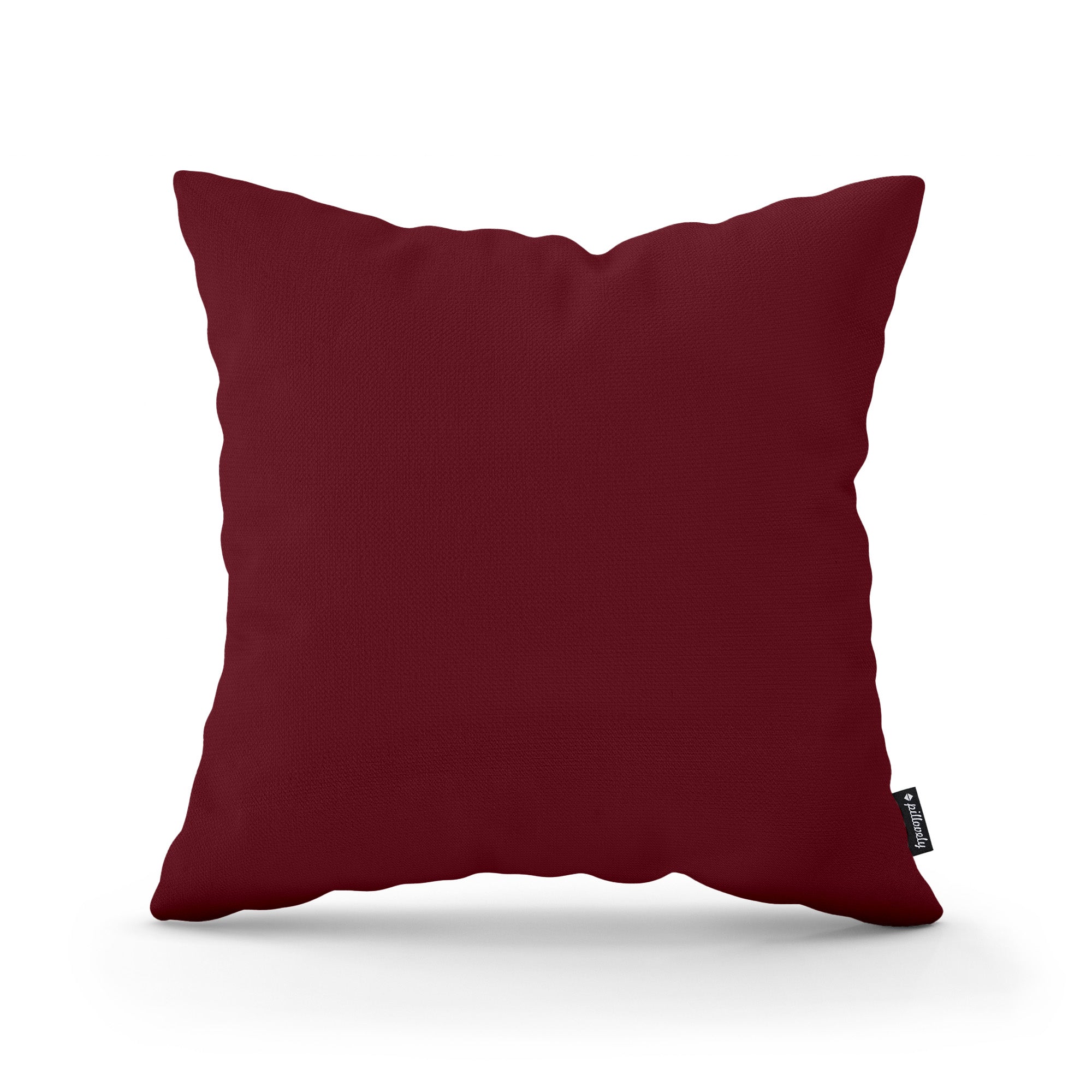 Poduszka dekoracyjna 45×45 cm w stylu minimalistycznym – gładka tkanina 100% PES, ukryty zamek | Gładka Winny Rubin (KRONOS 02)