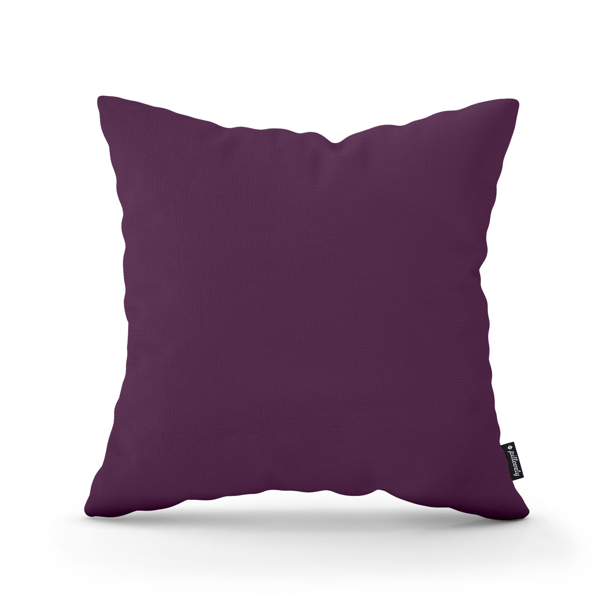 Poduszka dekoracyjna 45×45 cm w stylu minimalistycznym – gładka tkanina 100% PES, ukryty zamek | Gładka Fioletowa Sepia (KRONOS 03)