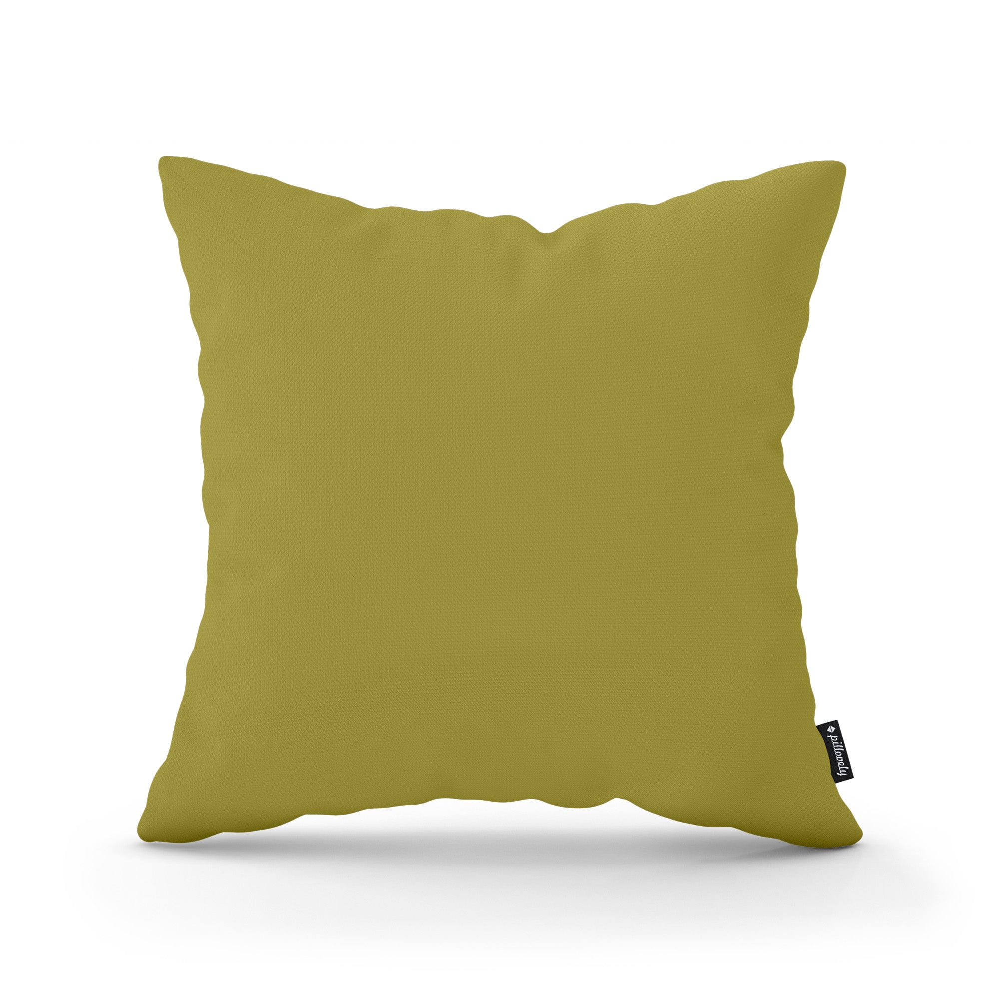 Poduszka dekoracyjna 45×45 cm w stylu minimalistycznym – gładka tkanina 100% PES, ukryty zamek | Gładka Złota Patyna (KRONOS 17)