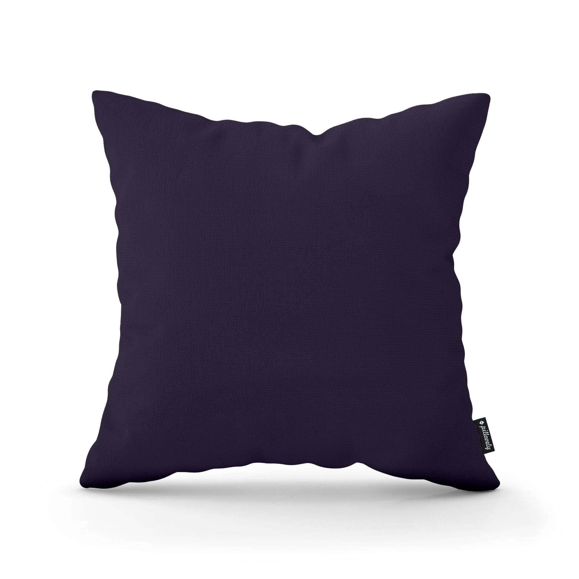 Poduszka dekoracyjna 45×45 cm w stylu minimalistycznym – gładka tkanina 100% PES, ukryty zamek | Gładka Ciemna Purpura (KRONOS 37)
