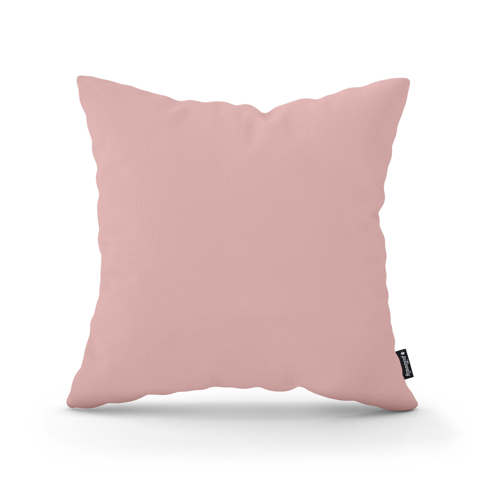 Poduszka dekoracyjna 45×45 cm w stylu minimalistycznym – gładka tkanina 100% PES, ukryty zamek | Gładka Różany Puder (KRONOS 52)