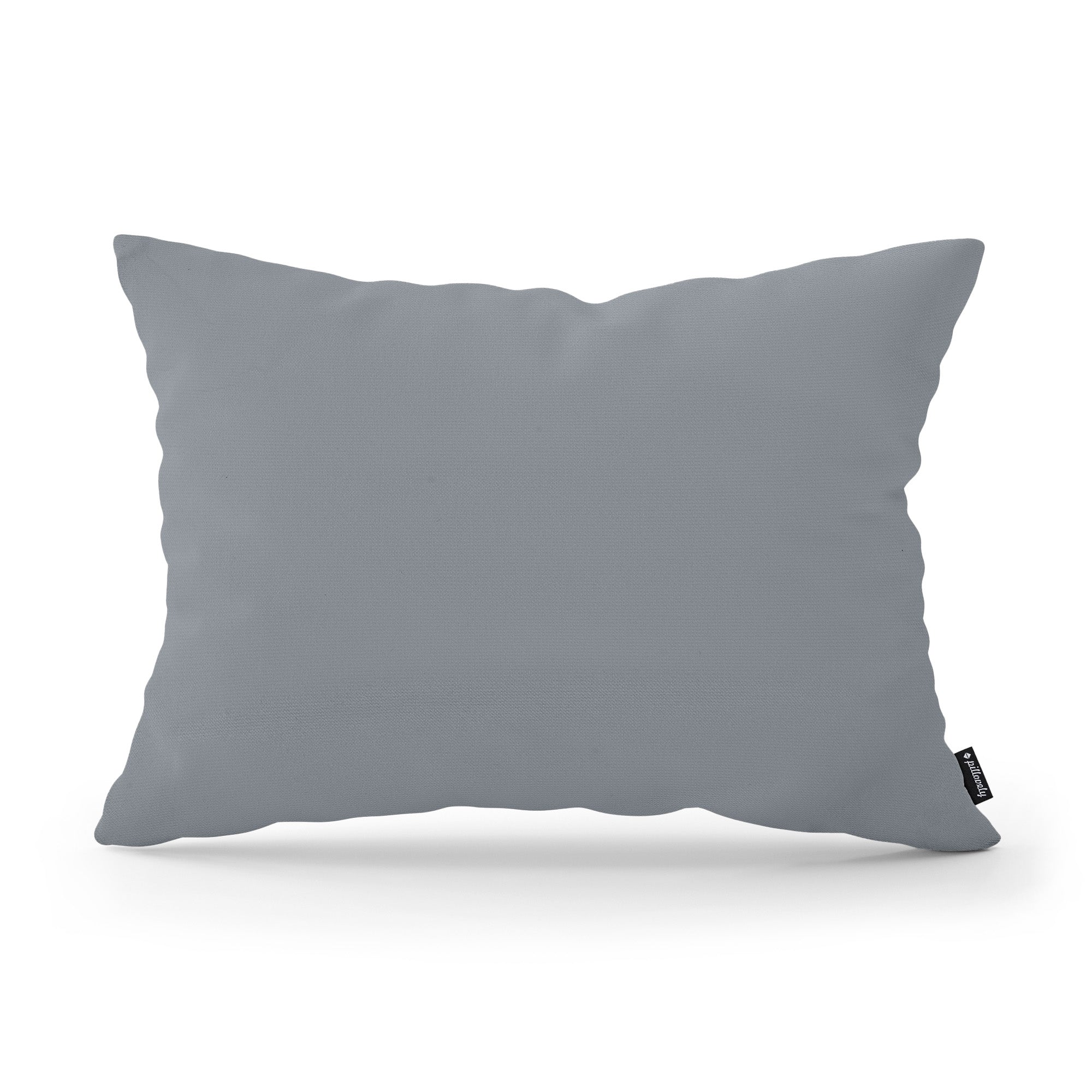 Poduszka dekoracyjna 40×55 cm w stylu modern i scandi – tkanina Kronos 100% PES, minimalistyczna forma | Gładka Grafitowy Popiół (KRONOS 53)