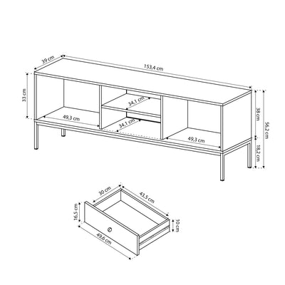 TV-Schrank 154x57 im Vintage-Stil | Kviat