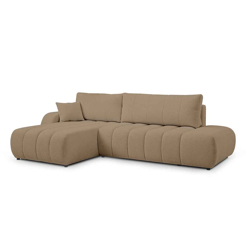 Narożnik z funkcją spania BALOA Karmelowe Ziarno (LAMBI 10)