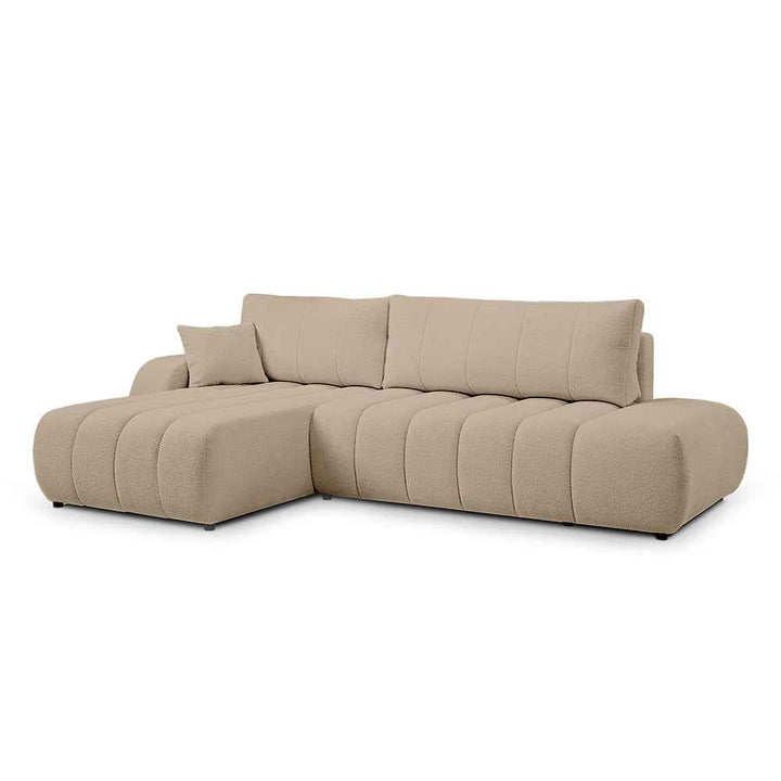 Narożnik z funkcją spania BALOA Aksamitny Beż (LAMBI 06)