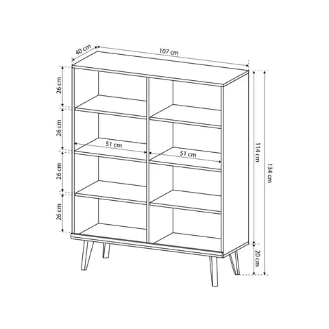 Komoda 107x134 w stylu skandynawskim - drewniane skośne nogi, metalowe gałki, cichy domyk | Lato