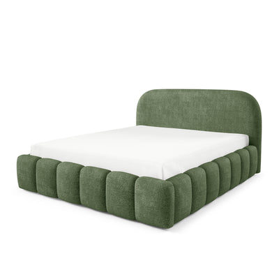 Polsterbett mit Bettkasten im Modern-Soft-Stil, Stoff Monte | Tegell