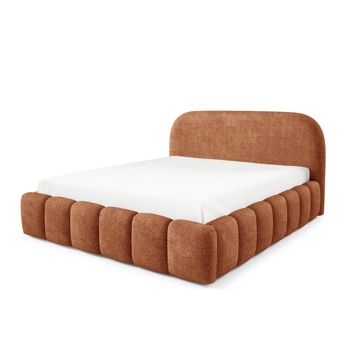 Polsterbett mit Bettkasten im Modern-Soft-Stil, Stoff Monte | Tegell