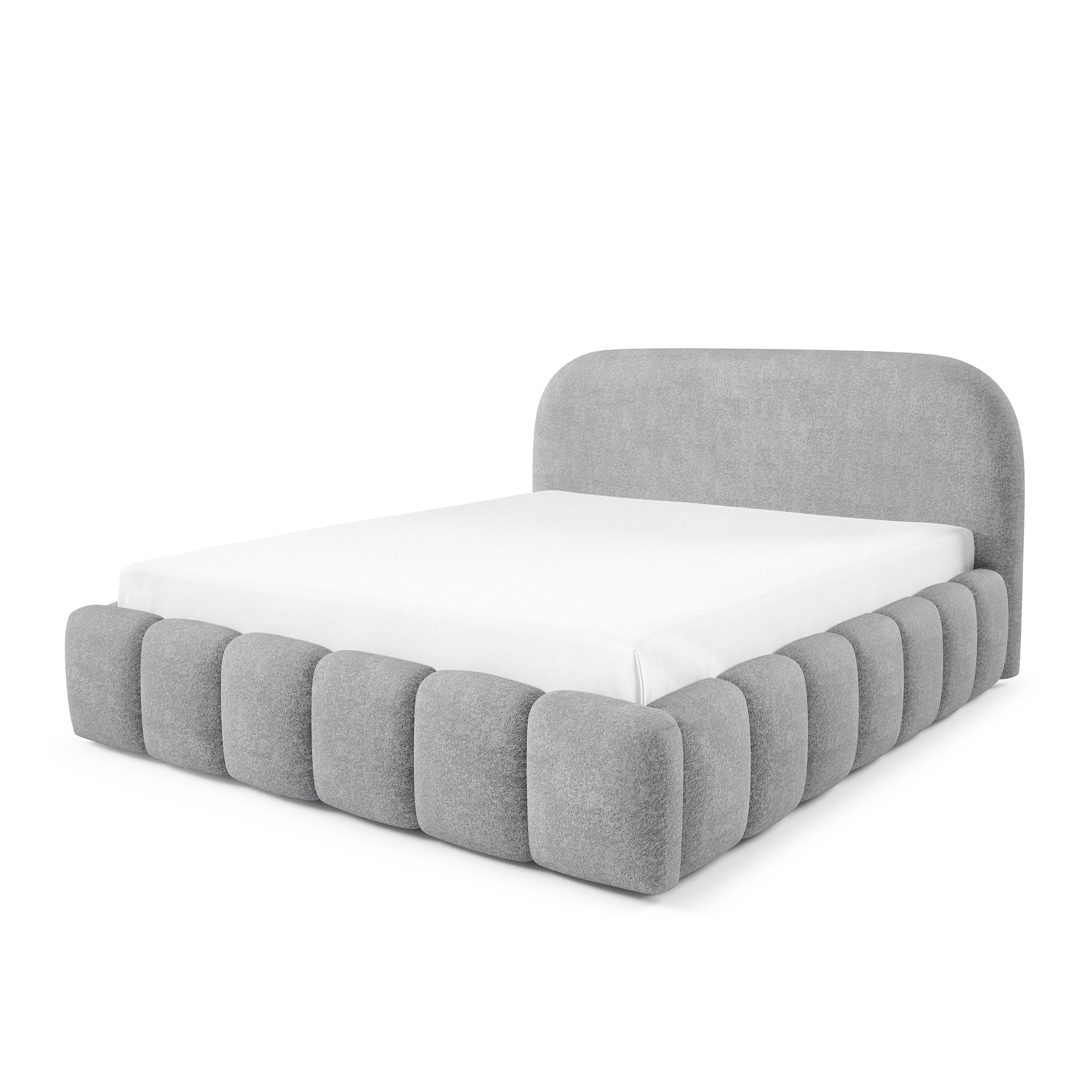 Polsterbett mit Bettkasten im Modern-Soft-Stil, Stoff Monte | Tegell