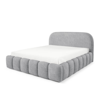 Polsterbett mit Bettkasten im Modern-Soft-Stil, Stoff Monte | Tegell