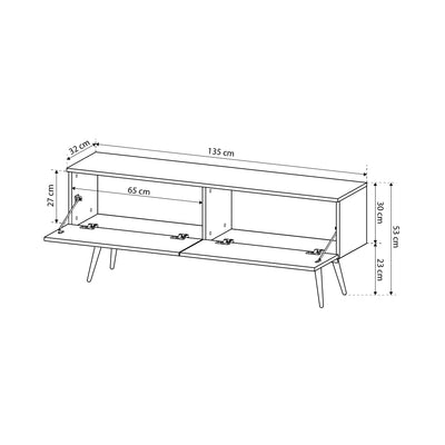 TV-Schrank 135x30 im modernen Stil | Meva