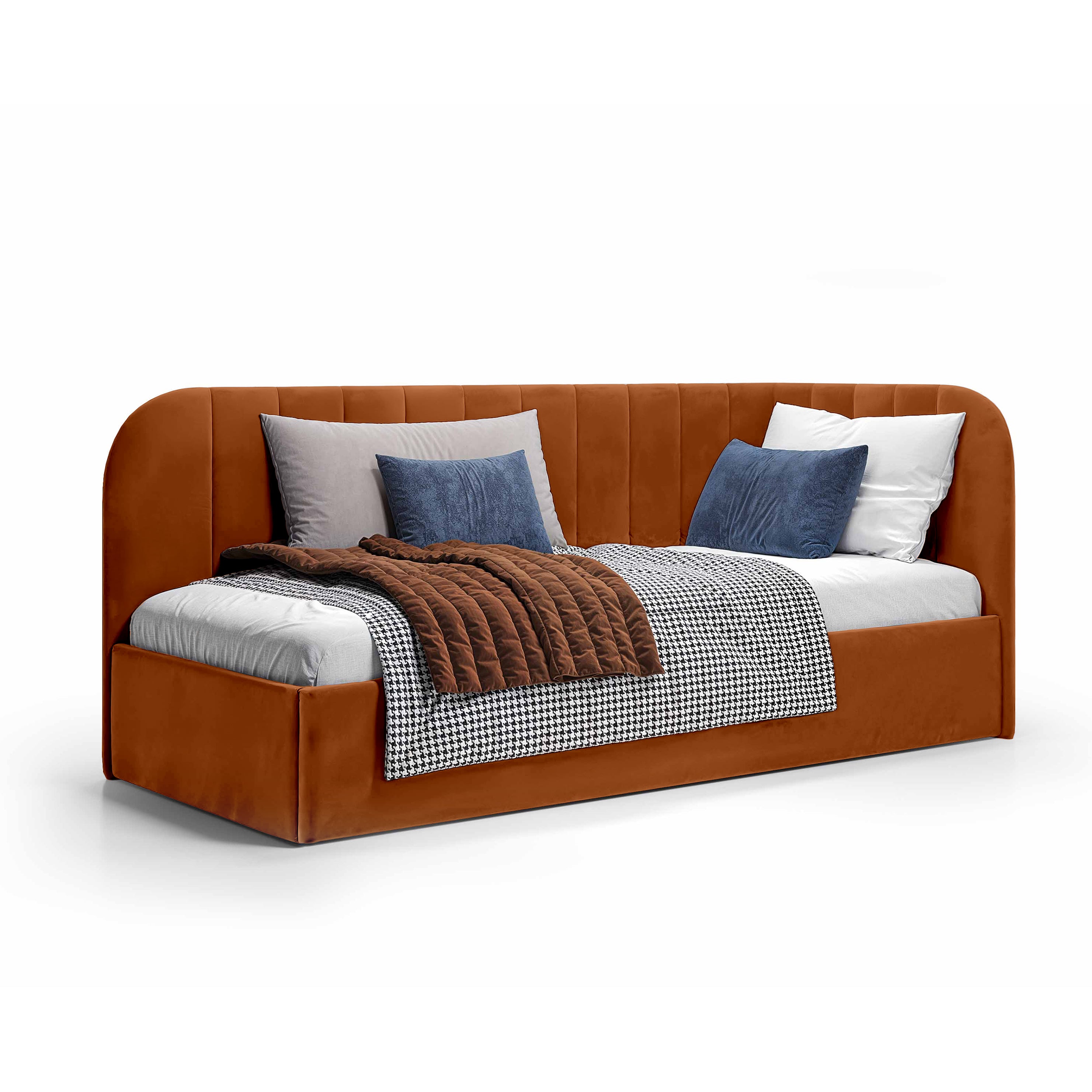 Łóżko Narożne Mily Lewo Jesienny Karmel