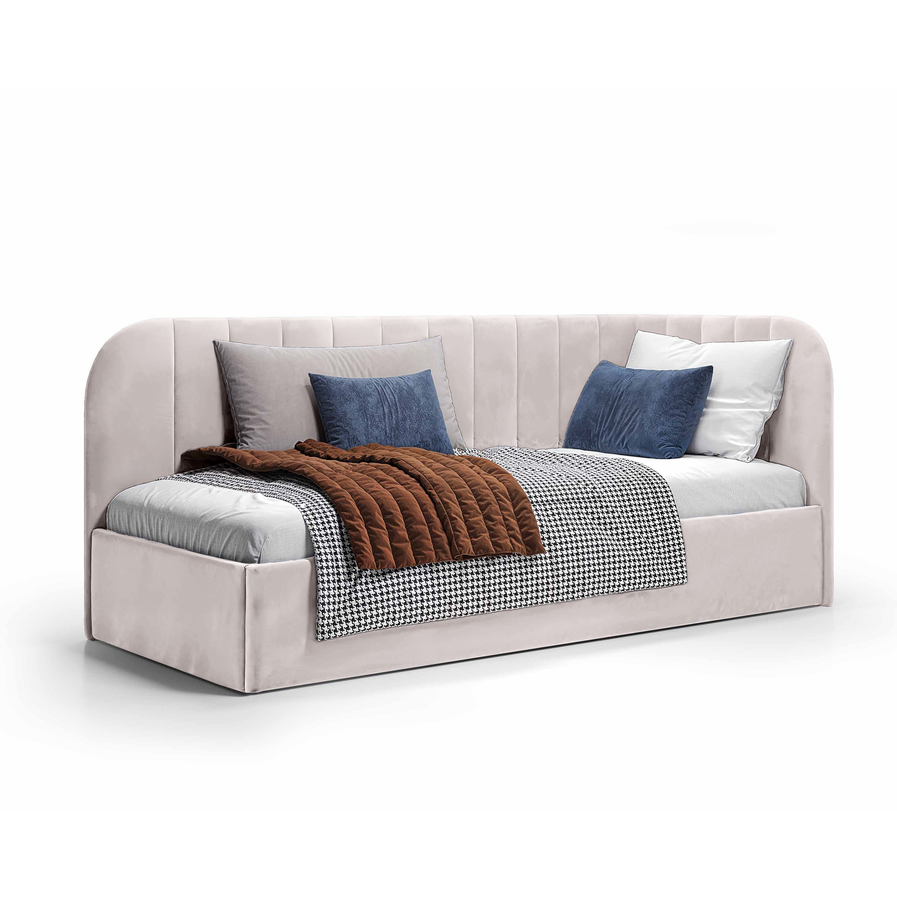 Łóżko Narożne Mily Lewo Alabastrowa Poświata