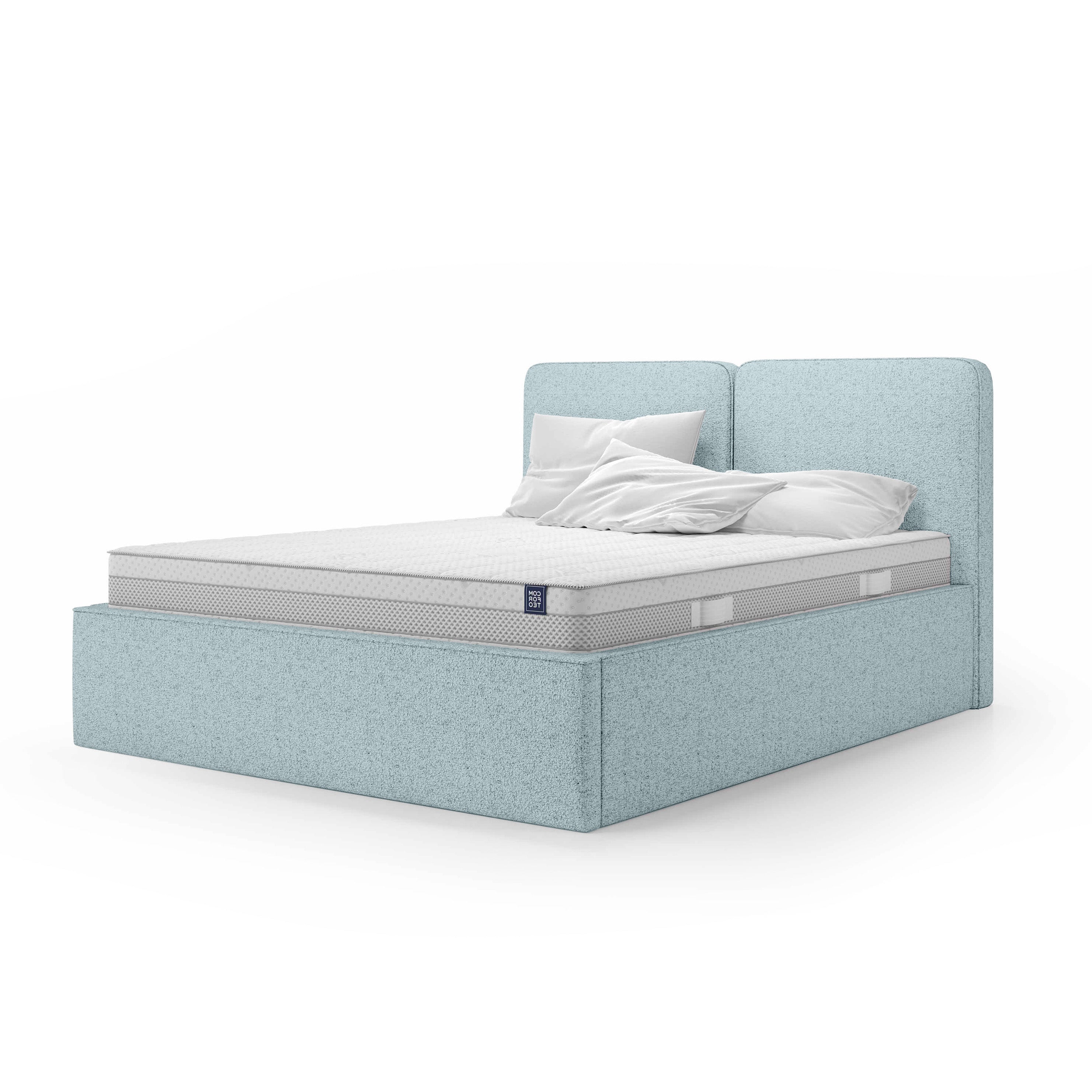 Łóżko Tapicerowane Mokka 200 Lodowy Lazur