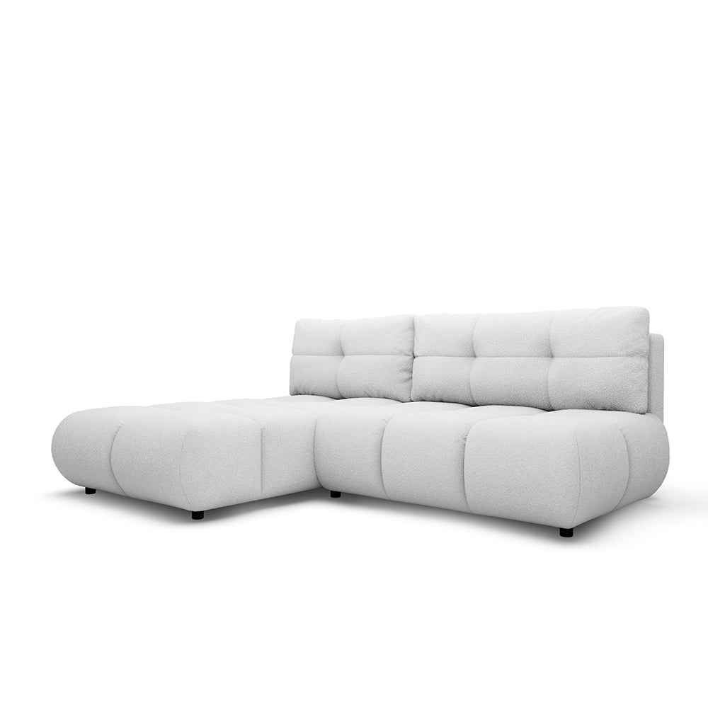 Narożnik z funkcją spania Milorya Porcelanowy Popiół (NOW OR NEVER 01)