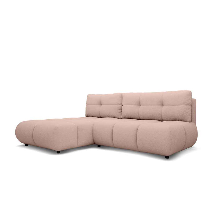 Narożnik z funkcją spania Milorya Pudrowy Koral (NOW OR NEVER 61)