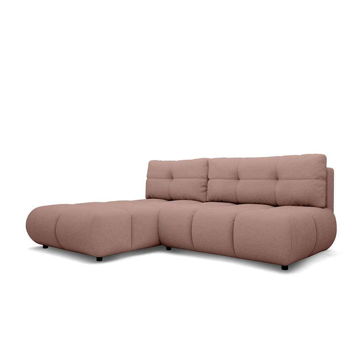 Narożnik z funkcją spania Milorya Różany Brąz (NOW OR NEVER 64)