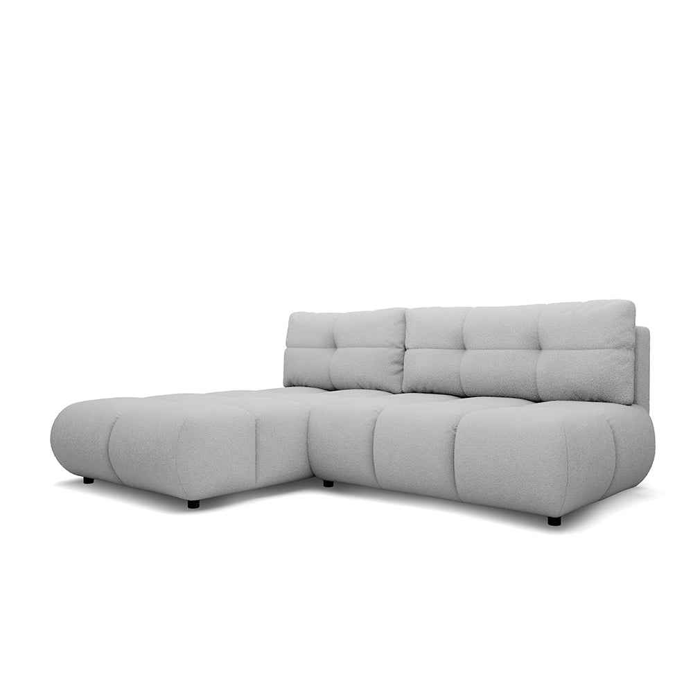 Narożnik z funkcją spania Milorya Popiel Srebrzysty (NOW OR NEVER 83)