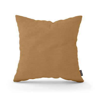 Poduszka dekoracyjna 45×45 cm w stylu scandi i boho | Sztruks Pszeniczna Ochra (ONTARIO 32)