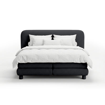 Kontinentalbett mit abgerundetem Kopfteil im Modern-Organic-Stil | Portela
