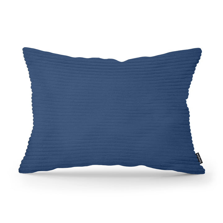 Poduszka Dekoracyjna Szeroki Sztruks 40x55 Granatowy Grafit