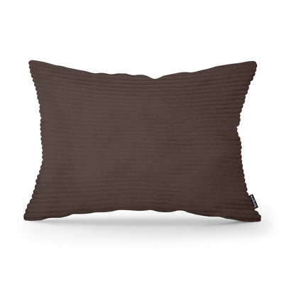 Dekokissen 40x55 cm im Vintage-Stil | Breiter Cord – Dunkles Walnussholz (POSO 06)