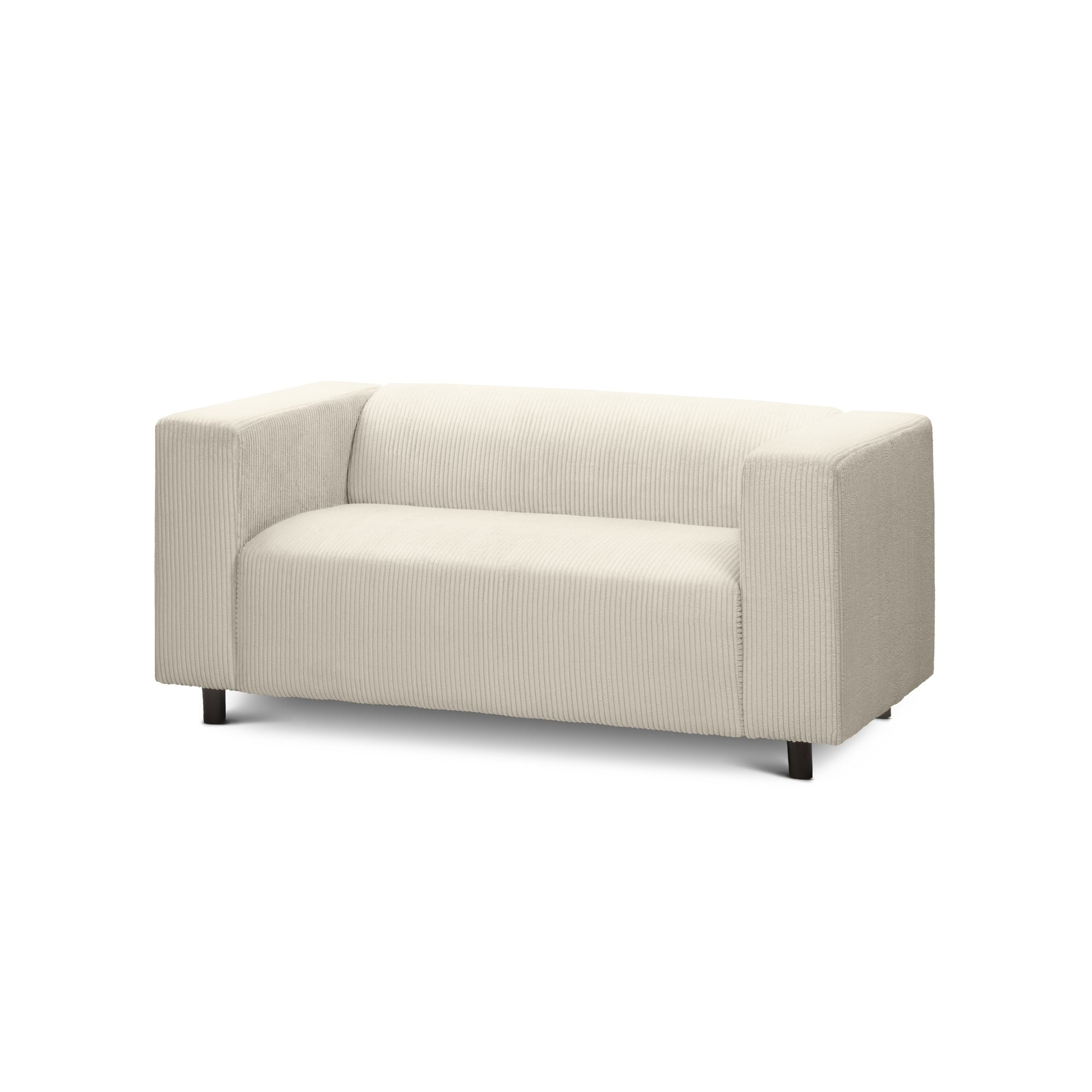 sofa 2-osobowa 151 cm – sztruks POSO, styl minimalistyczny | July Kość Słoniowa (POSO 105)