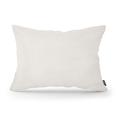 Dekokissen 40x55 cm im Vintage-Stil | Breiter Cord – Elfenbein (POSO 105)