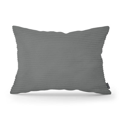 Dekokissen 40x55 cm im Vintage-Stil | Breiter Cord – Zink (POSO 115)