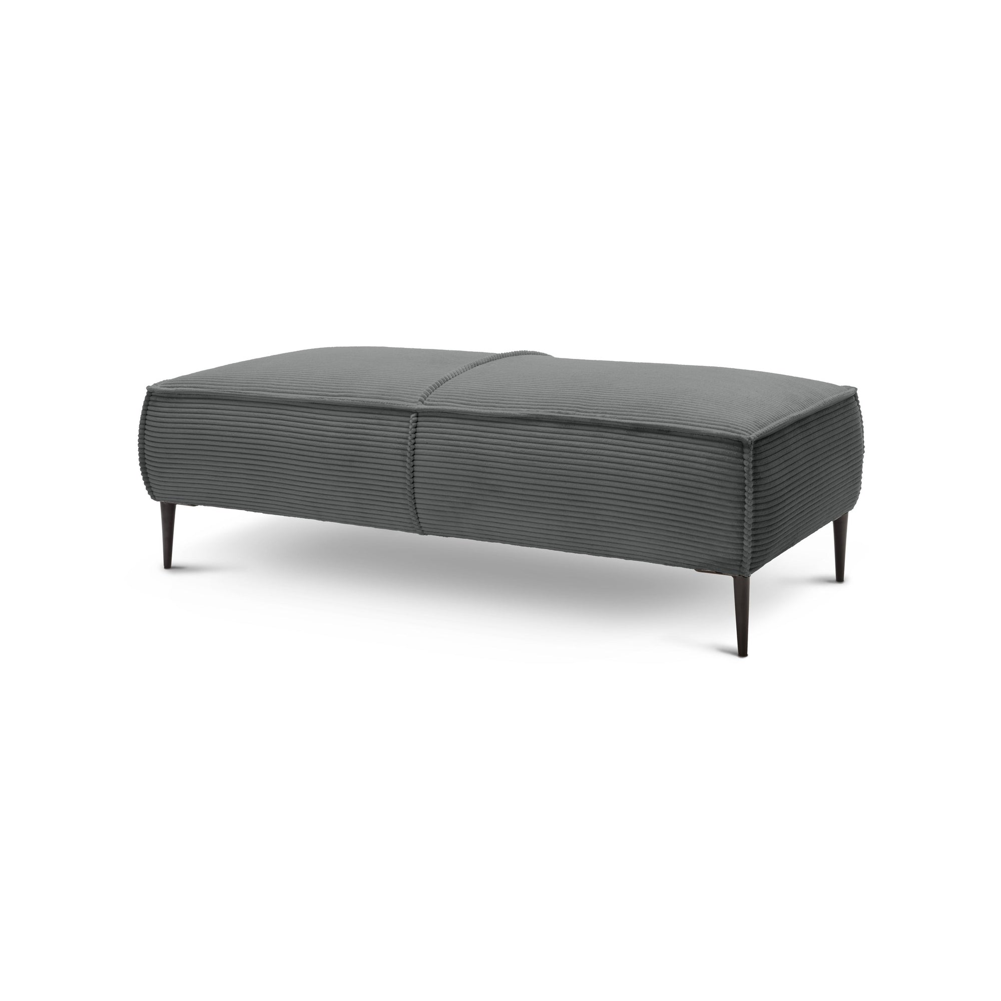 Pufa 140 cm do salonu w stylu modern – kompaktowa forma, elastyczne siedzisko | May Cynk (POSO 115)