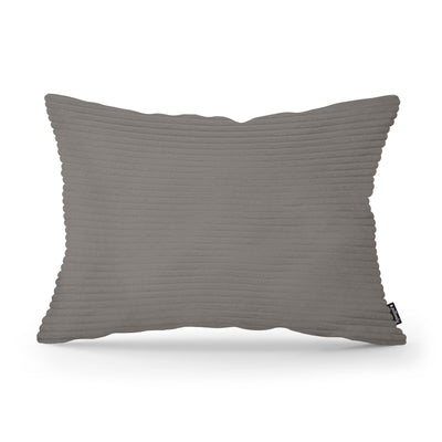 Dekokissen 40x55 cm im Vintage-Stil | Breiter Cord – Brauner Graphit (POSO 120)