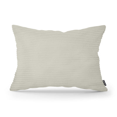Dekokissen 40x55 cm im Vintage-Stil | Breiter Cord – Graues Leinen (POSO 140)
