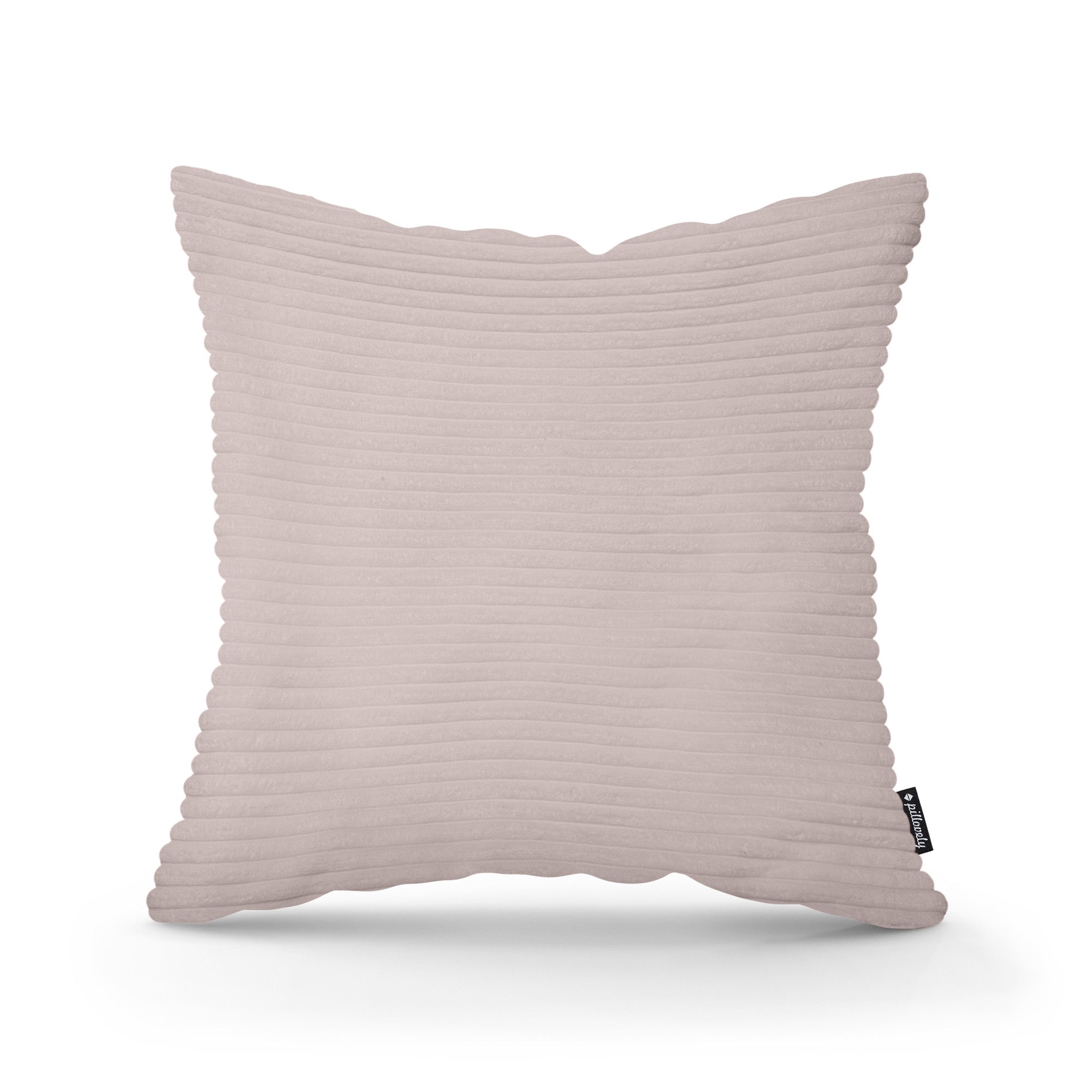 Poduszka dekoracyjna 45×45 cm w stylu scandi i boho – wyraziste prążki | Szeroki Sztruks Płowe Szkło (POSO 145)