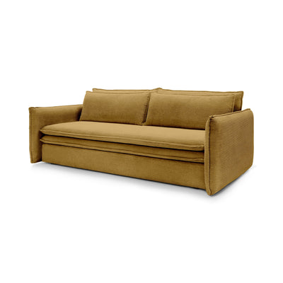Sofa z spania 140x200 i pojemnikiem | Lily Złocisty Orzech (POSO 01)