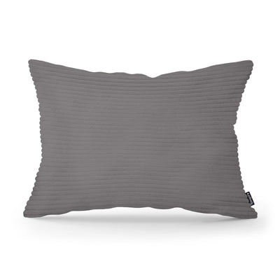 Dekokissen 40x55 cm im Vintage-Stil | Breiter Cord – Stahlbronze (POSO 22)