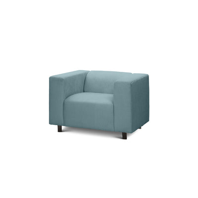 Fotel 95 cm do relaksu w stylu skandynawskim | July Zimna Mięta (POSO 26)