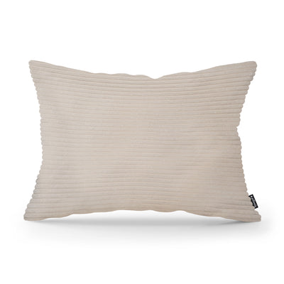Dekokissen 40x55 cm im Vintage-Stil | Breiter Cord – Porzellanbeige (POSO 38)