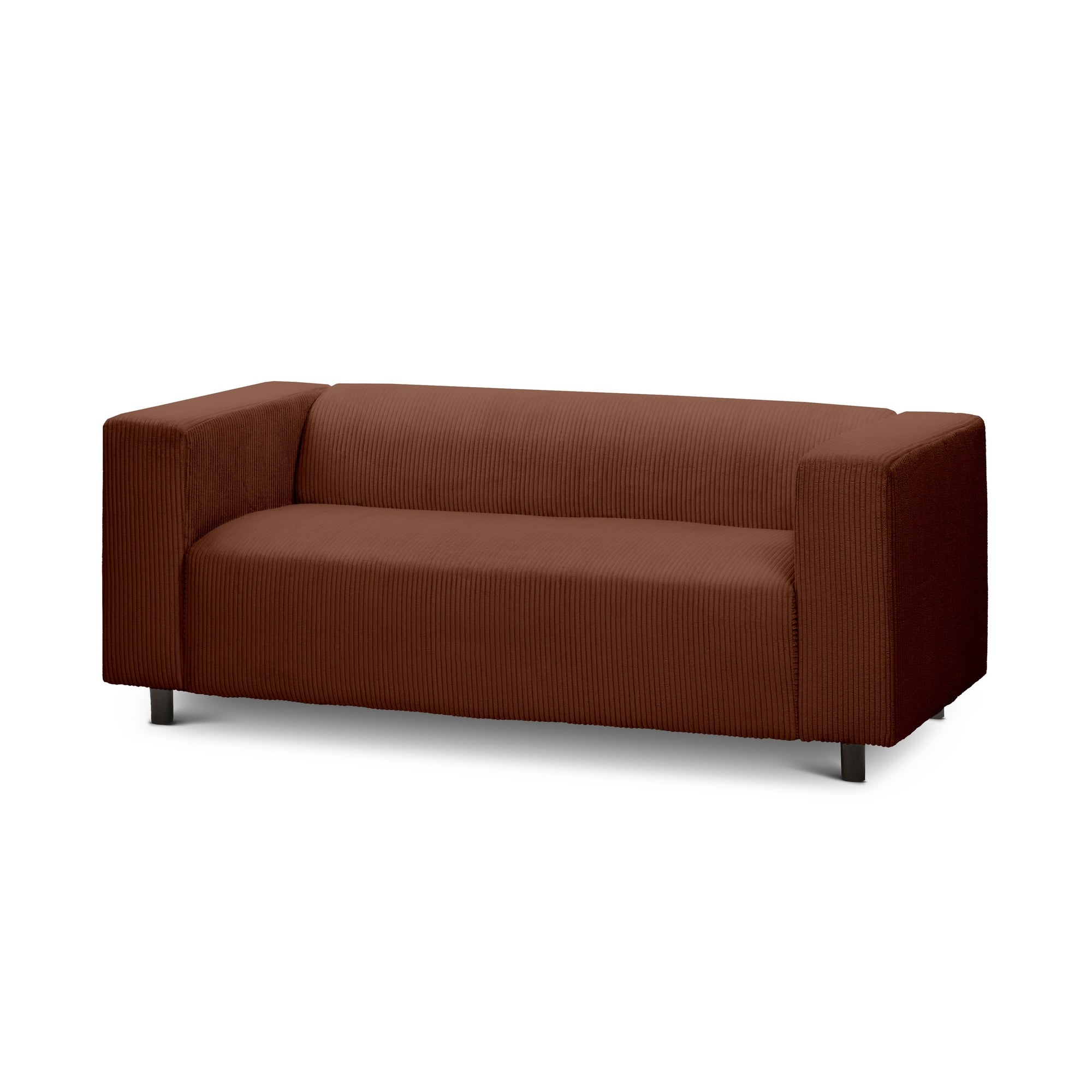 Sofa 3-osobowa 175 cm – kompaktowa, nowoczesny sztruks | July Espresso (POSO 39)