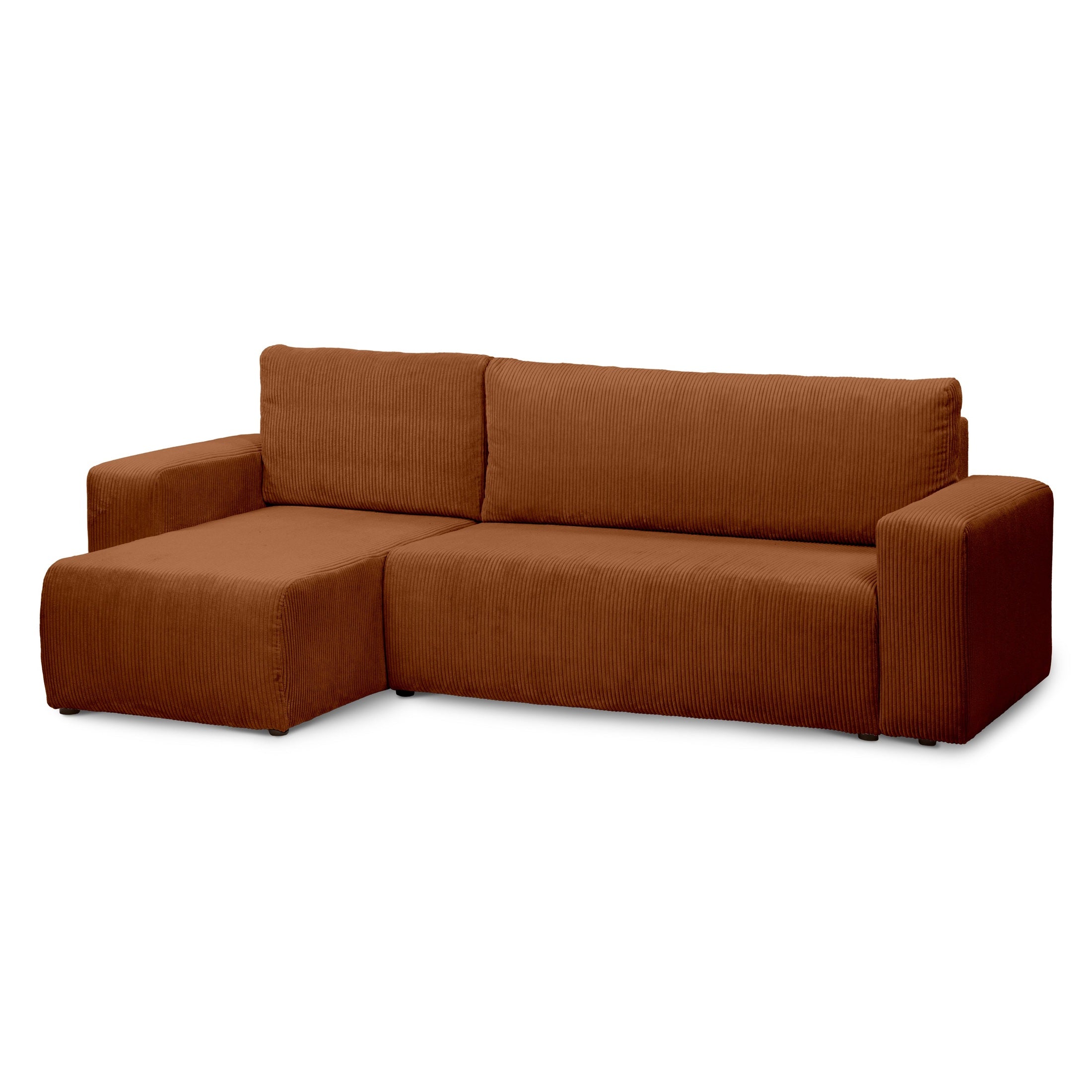 Narożnik uniwersalny z funkcją spania 3-osobowy 200x142–154 w stylu loft | Kingi Machoń (POSO 40) Uniwersalny
